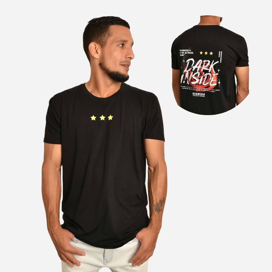 Camiseta Básica Slim Fit en Tela Fría con Estampado Ref. 70141-164