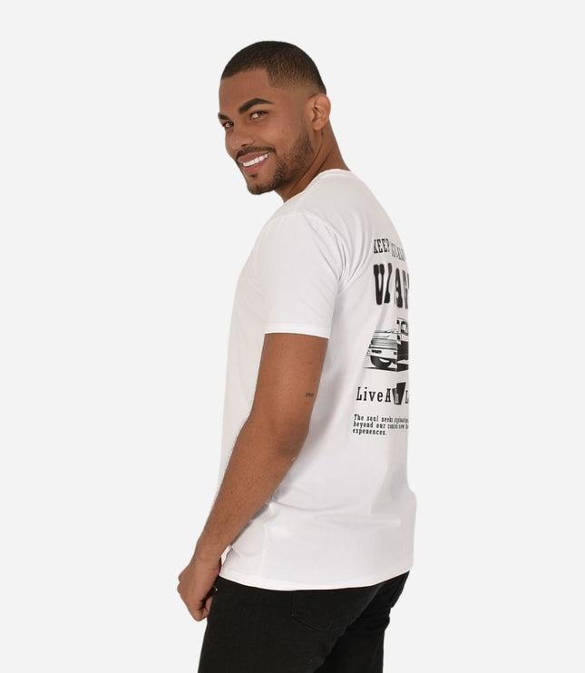 Camiseta Básica Slim Fit en Tela Fría con Estampado Ref. 70141-165