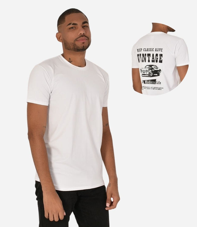 Camiseta Básica Slim Fit en Tela Fría con Estampado Ref. 70141-165