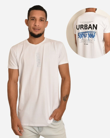 Camiseta Básica Slim Fit en Tela Fría con Estampado Ref. 70141-166