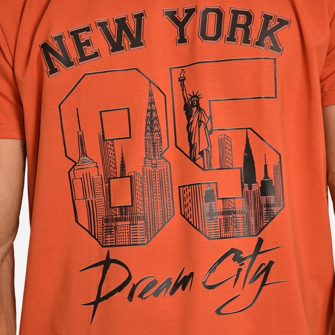 Camiseta Básica Slim Fit en Tela Fría con Estampado Ref. 70141-168