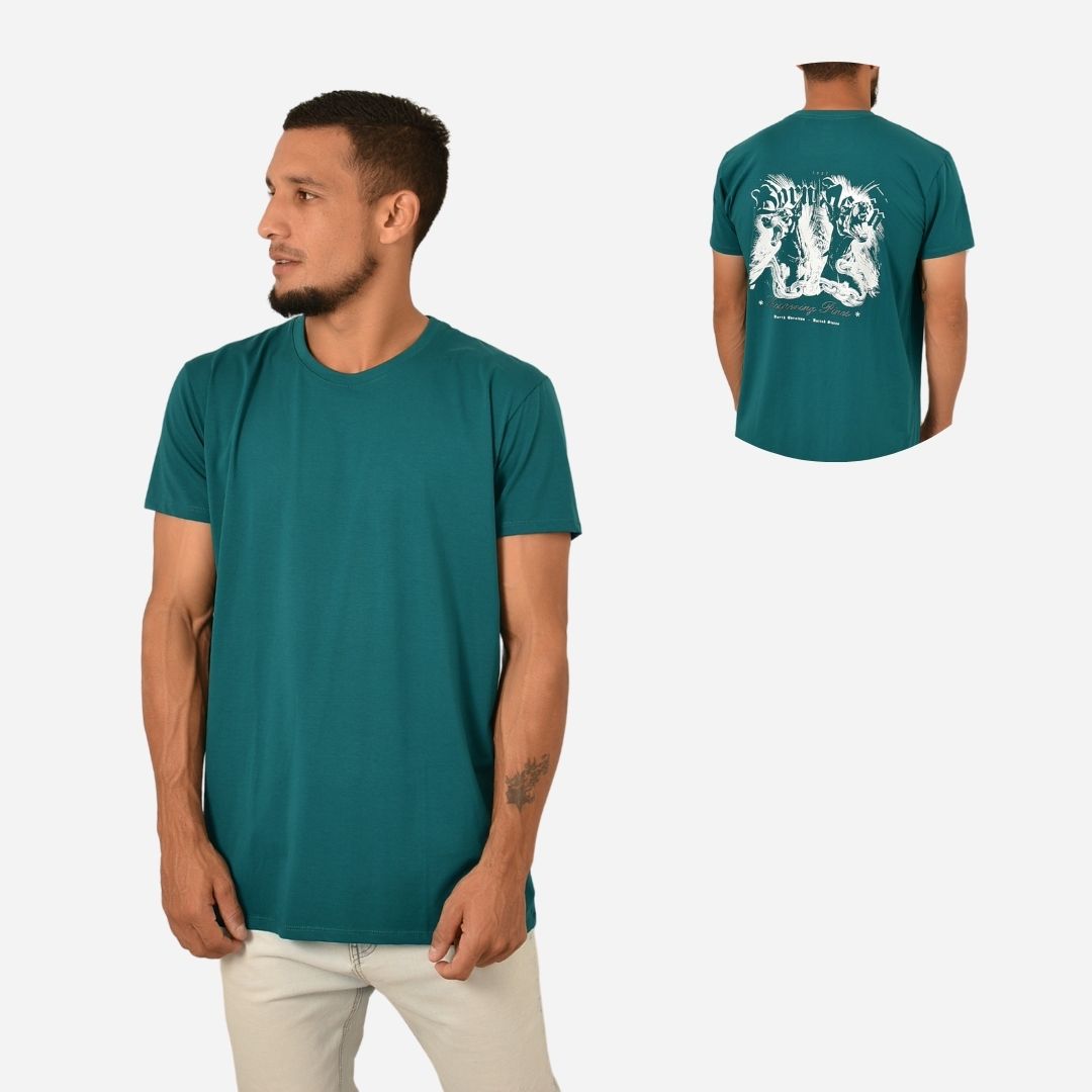 Camiseta Básica Slim Fit en Tela Fría con Estampado Ref. 70141-174