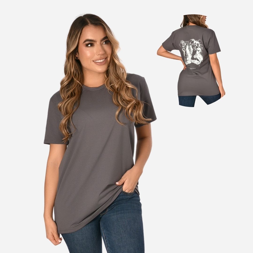 Camiseta Básica Slim Fit en Tela Fría con Estampado Ref. 70141-174