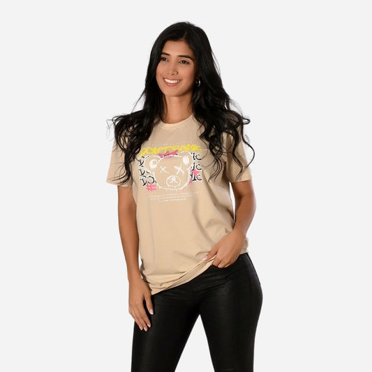 Camiseta de Dama Tela Fría con Estampado Ref. 70141-72