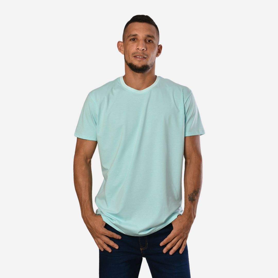 Camiseta Básica Slim Fit en Tela Fría Colores Moda Ref. 70141