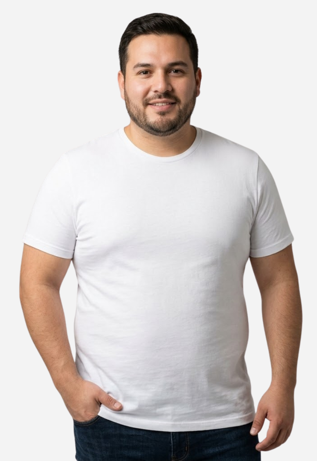 Camiseta Básica Slim Fit en Tela Fría Tallas grandes Ref. 70141