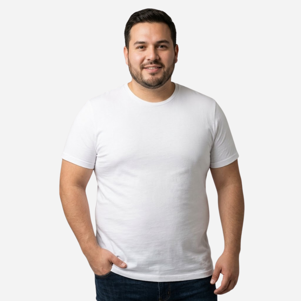 Camiseta Básica Slim Fit en Tela Fría Tallas grandes Ref. 70141
