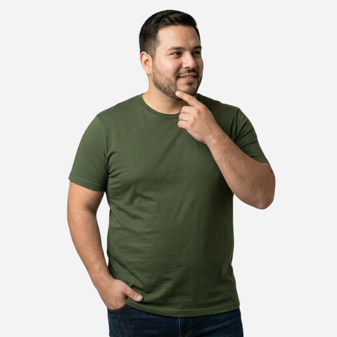 Camiseta Básica Slim Fit en Tela Fría Tallas grandes Ref. 70141