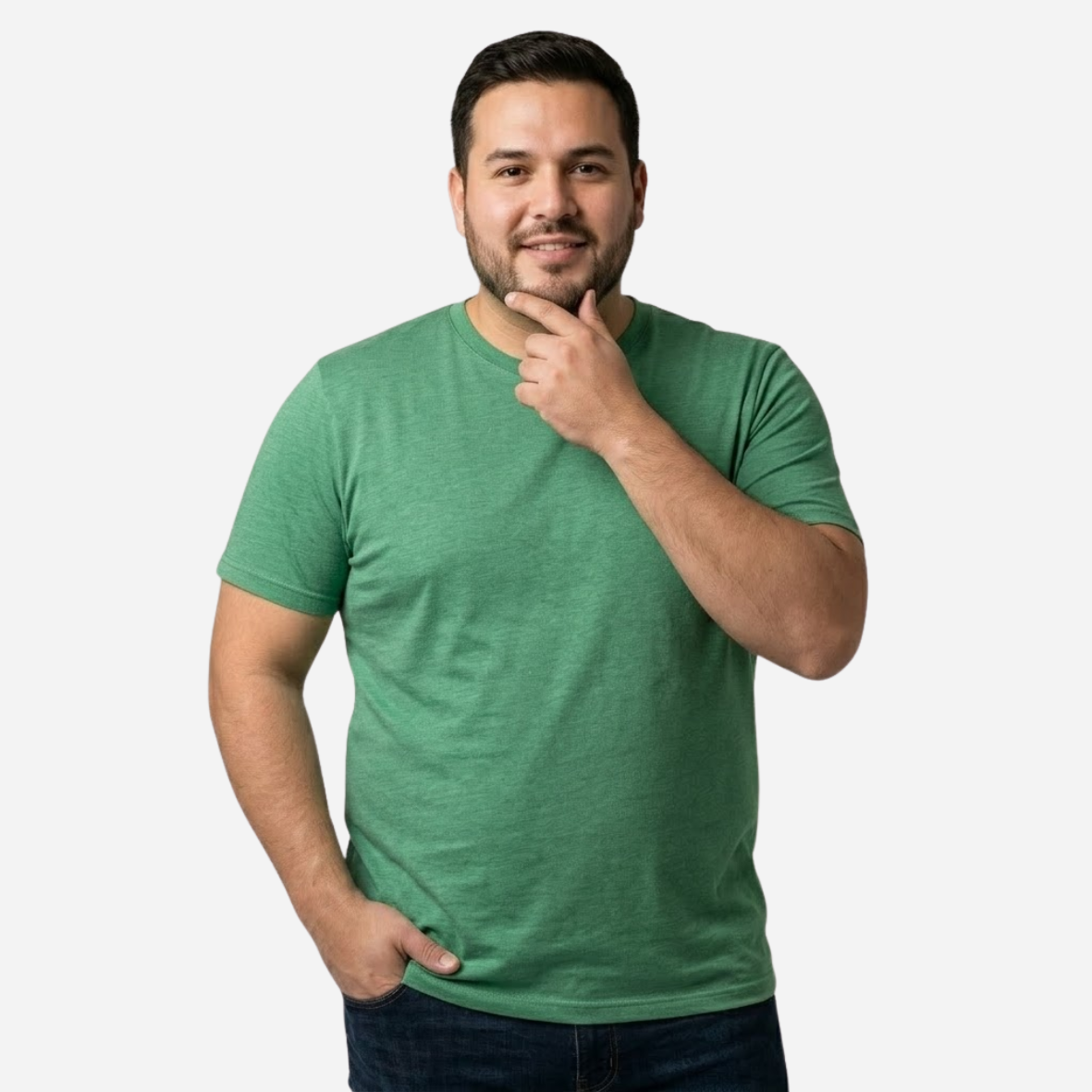Camiseta Básica Slim Fit en Tela Fría Tallas grandes Ref. 70141