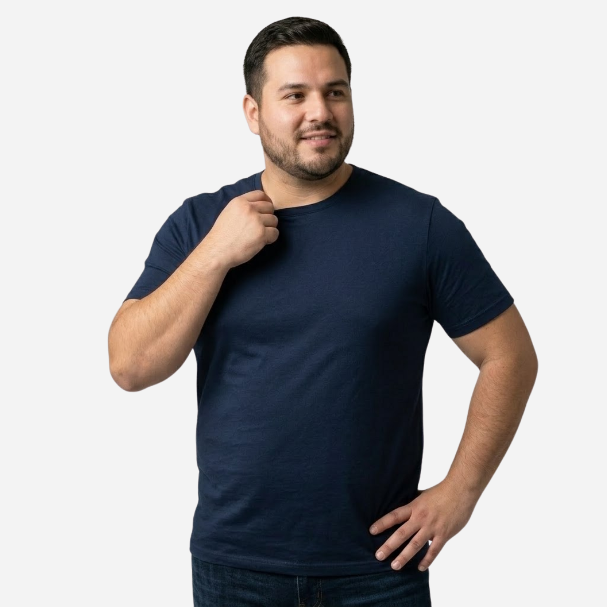 Camiseta Básica Slim Fit en Tela Fría Tallas grandes Ref. 70141