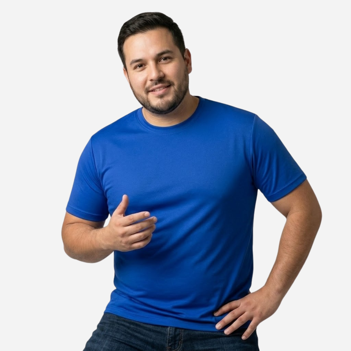 Camiseta Básica Slim Fit en Tela Fría Tallas grandes Ref. 70141