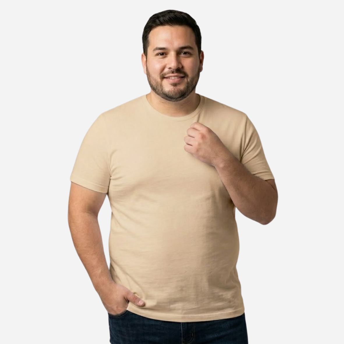 Camiseta Básica Slim Fit en Tela Fría Tallas grandes Ref. 70141