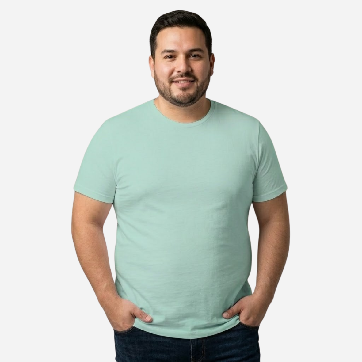 Camiseta Básica Slim Fit en Tela Fría Tallas grandes Ref. 70141