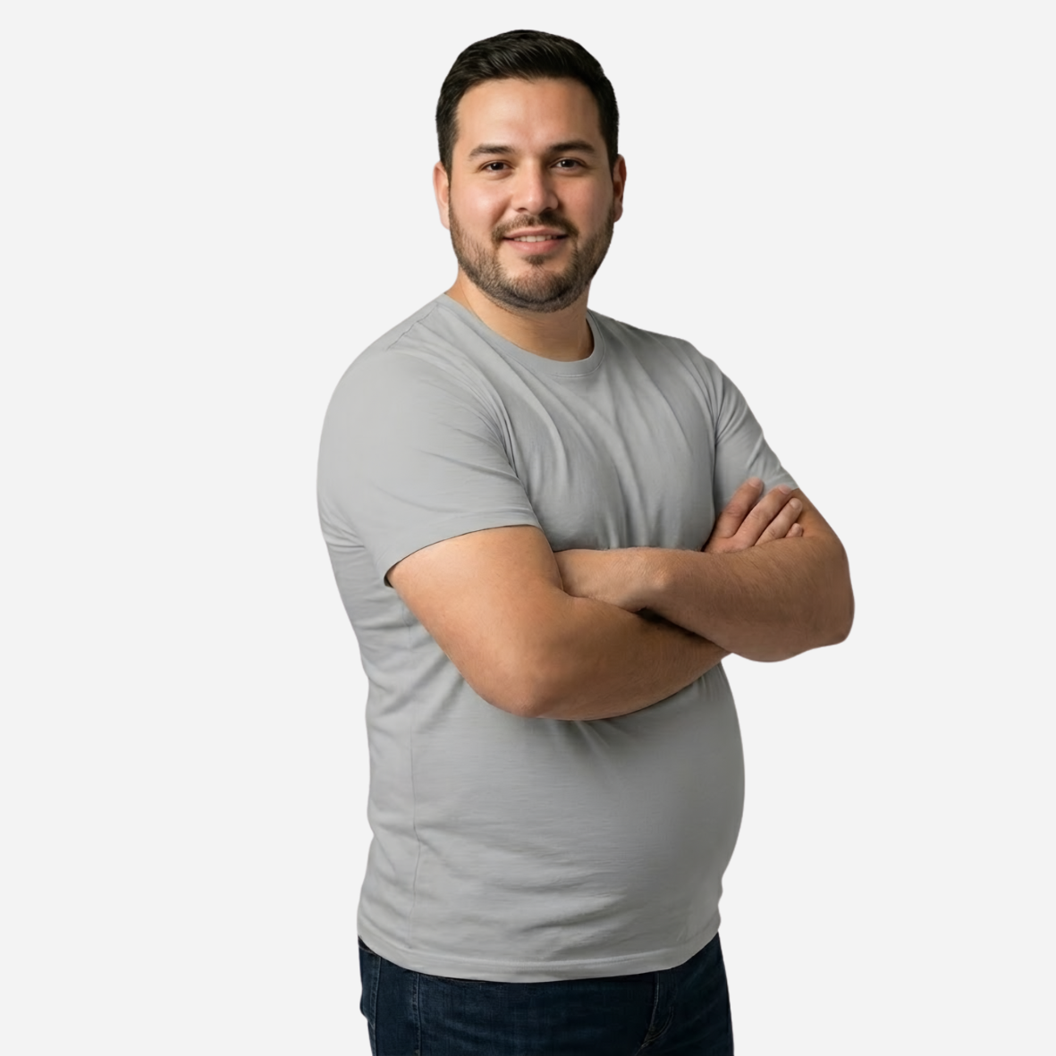 Camiseta Básica Slim Fit en Tela Fría Tallas grandes Ref. 70141