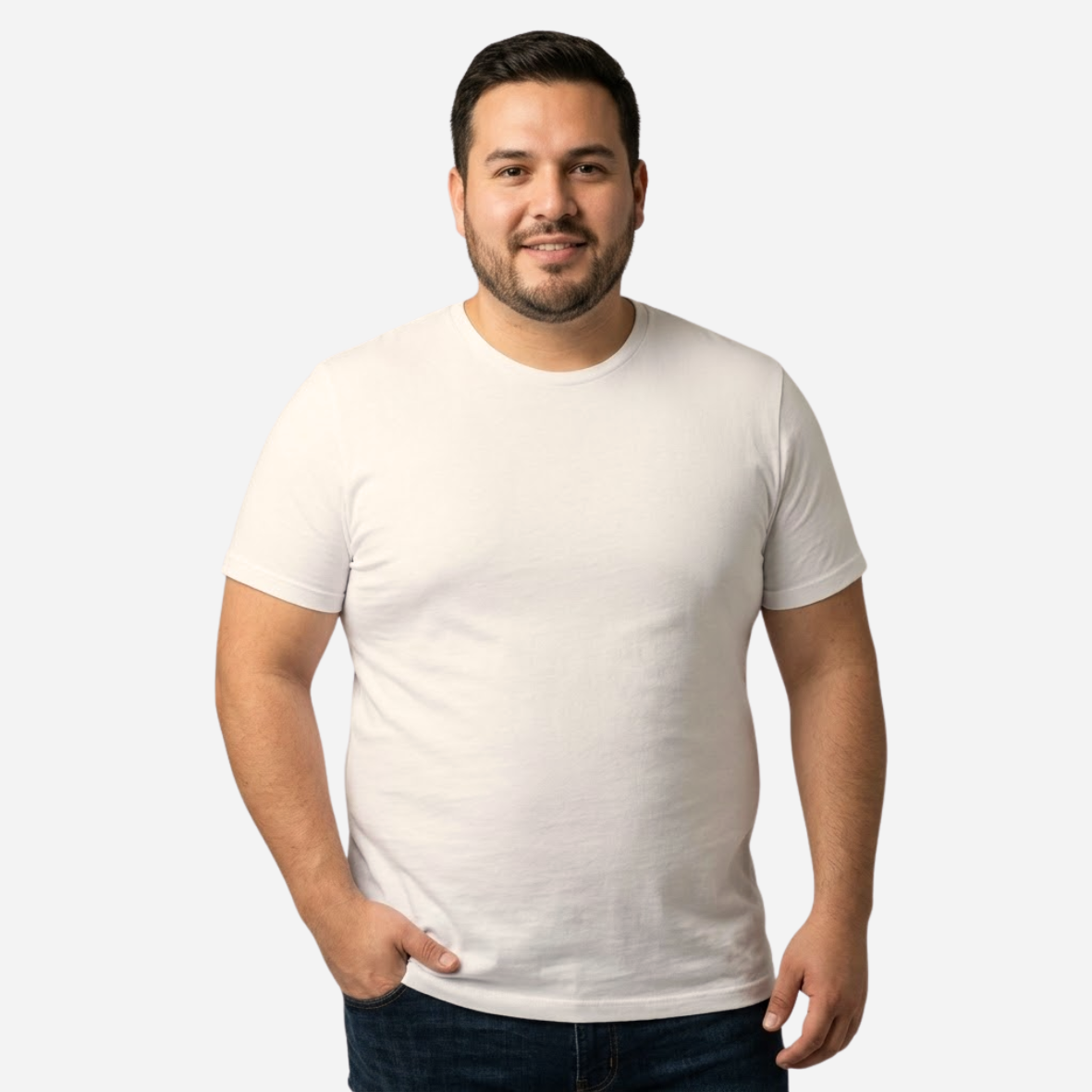 Camiseta Básica Slim Fit en Tela Fría Tallas grandes Ref. 70141