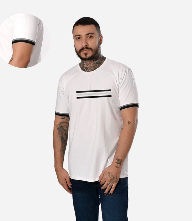Camiseta de Hombre con Puño en Rib Ref. 70142-008