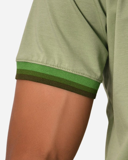 Camiseta de Hombre Tela Fría con puños en Rib Ref. 70142-VERDESECO