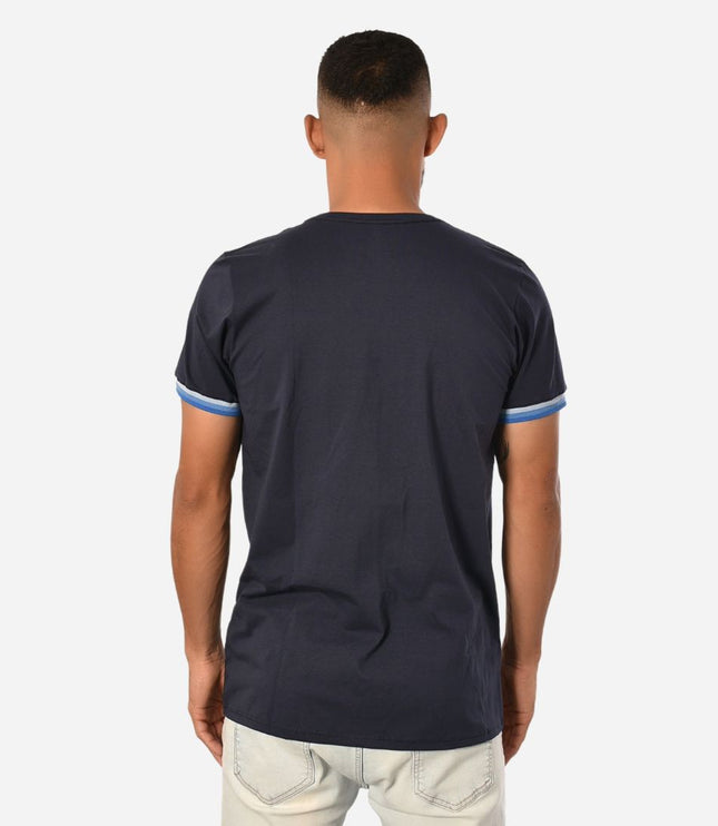 Camiseta de Hombre Tela Fría con puños en Rib Ref. 70142-AZULOSCURO