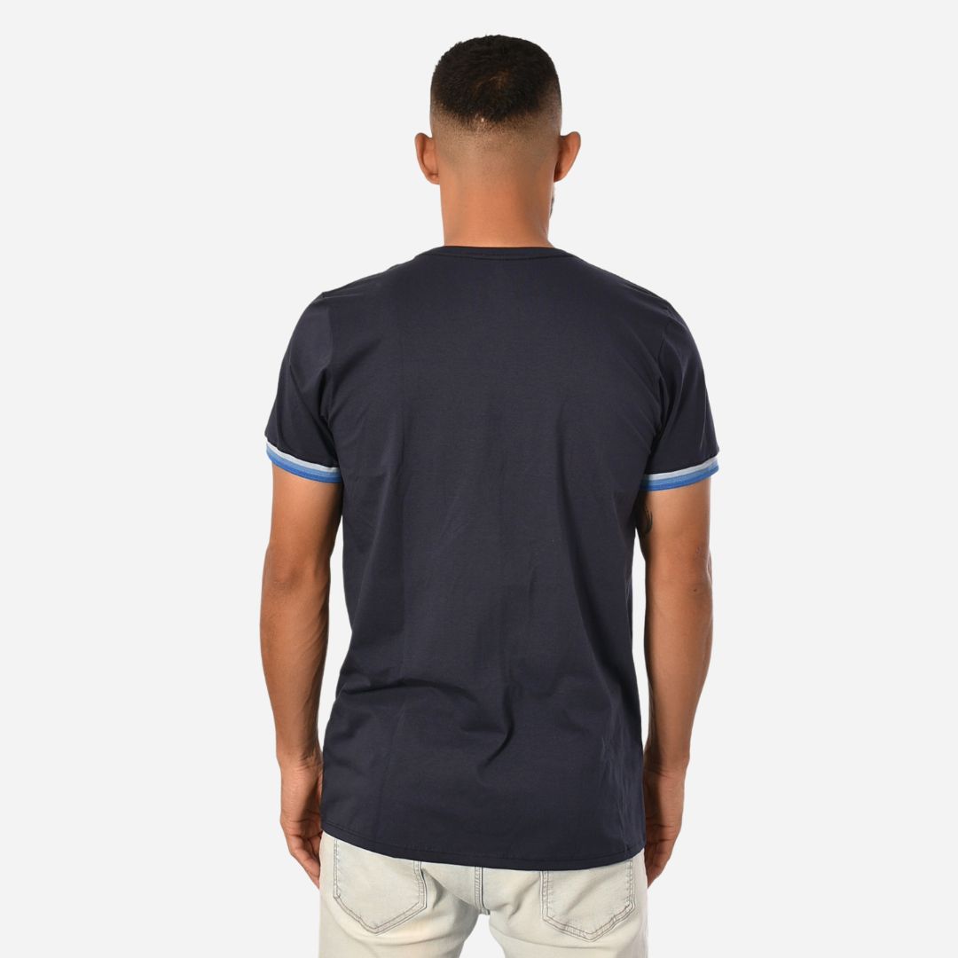 Camiseta de Hombre Tela Fría con puños en Rib Ref. 70142-AZULOSCURO