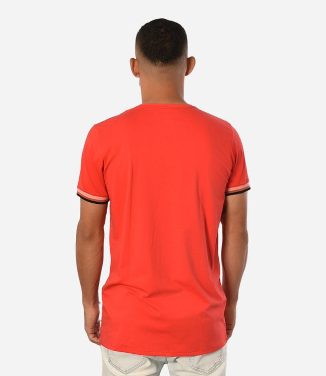 Camiseta de Hombre Tela Fría con puños en Rib Ref. 70142-ROJO
