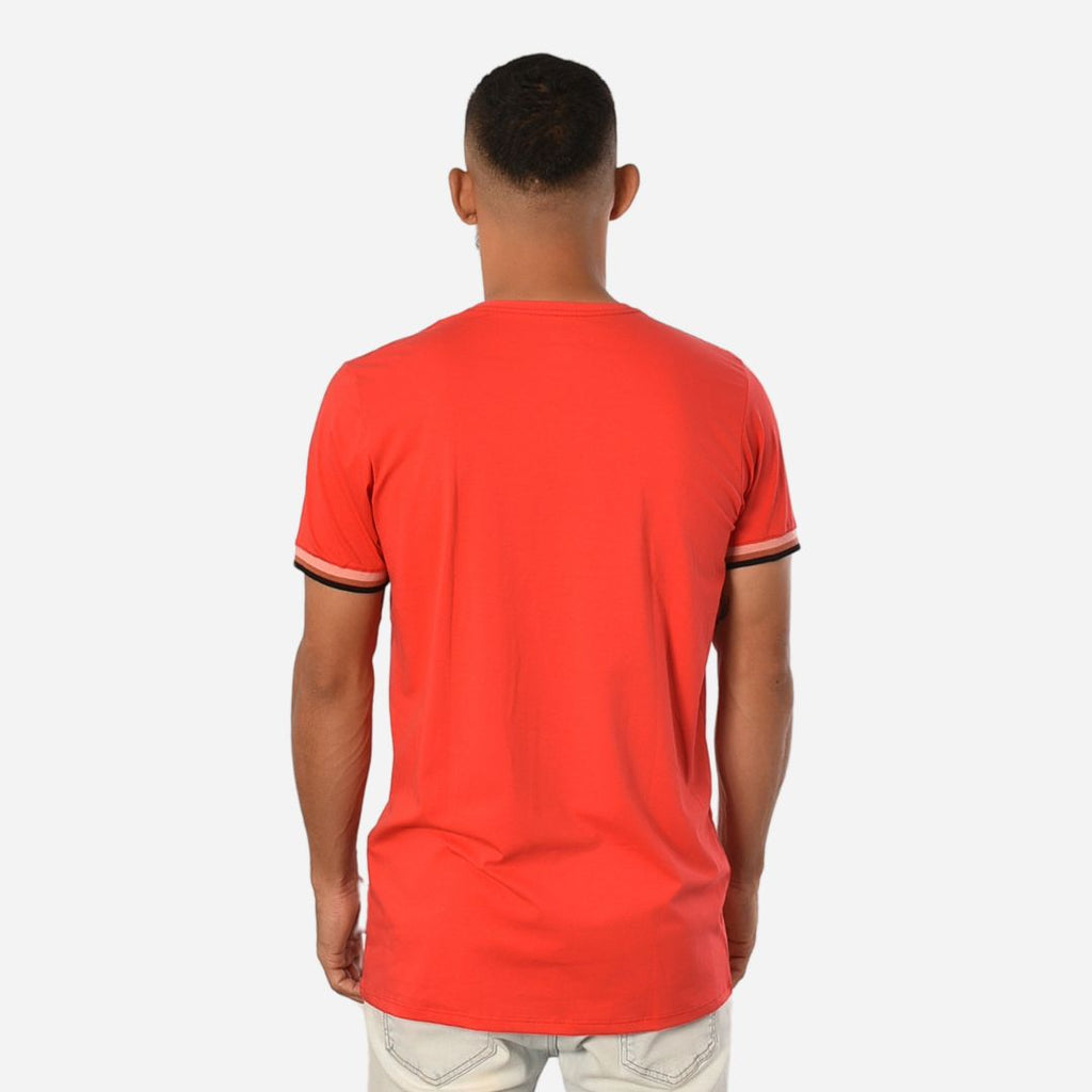 Camiseta de Hombre Tela Fría con puños en Rib Ref. 70142-ROJO