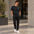Camiseta Básica Molde Regular Fit Tela Qatar Acid Wash Ref. 70147-1
