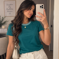 Camiseta Básica Slim Fit Dama Ref. 70169