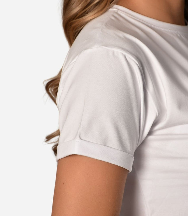 Camiseta Básica de dama estampada estilo guardapolvo en Tela Fría Ref. 70202-012