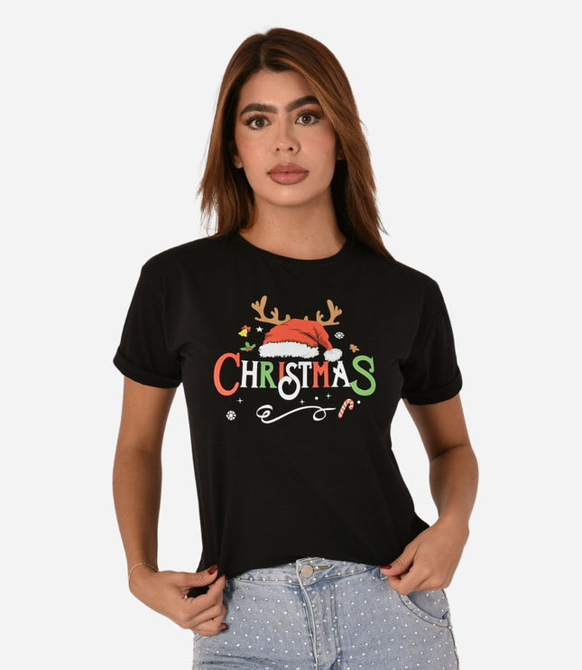 Camiseta Navideña Dama Ref. 70202-025