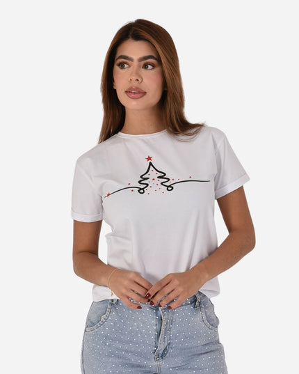 Camiseta Navideña Dama Ref. 70202-030