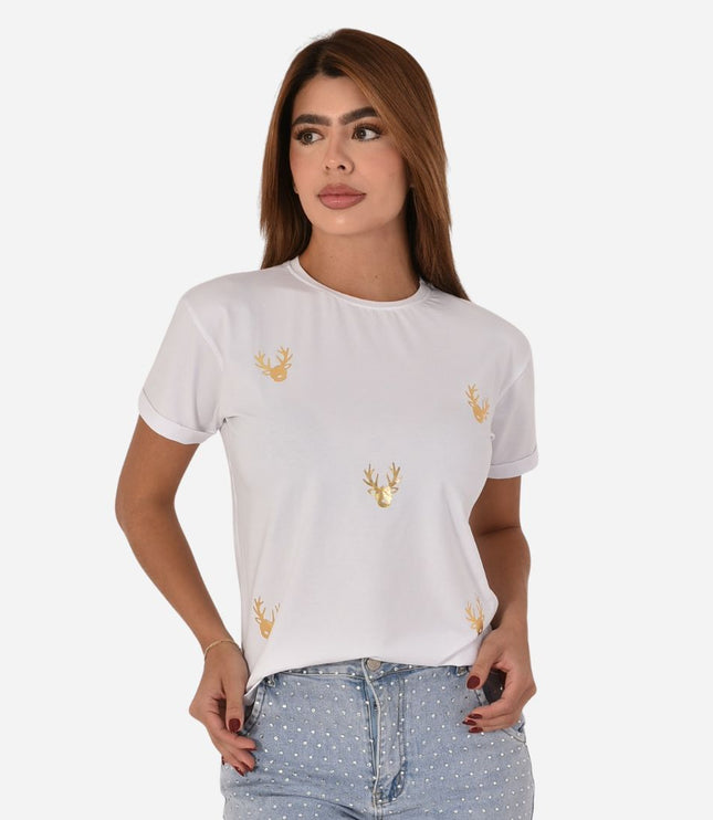 Camiseta Navideña Dama Ref. 70202-031