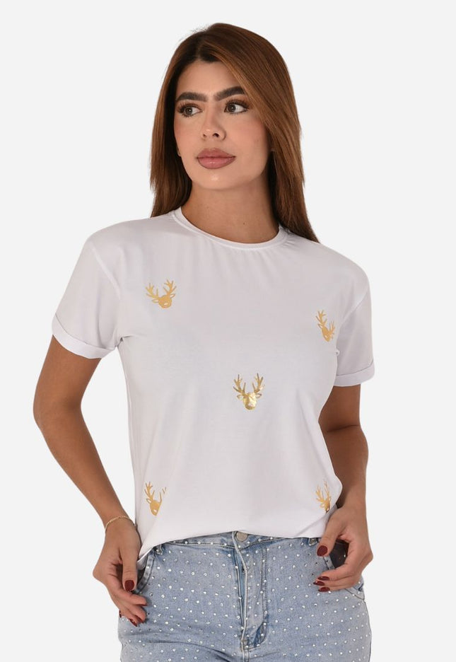 Camiseta Navideña Dama Ref. 70202-031