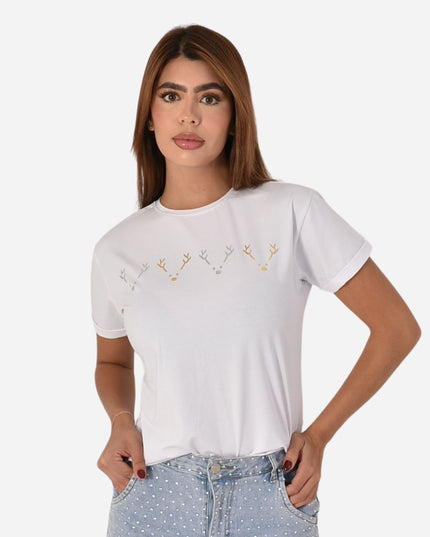 Camiseta Navideña Dama Ref. 70202-032