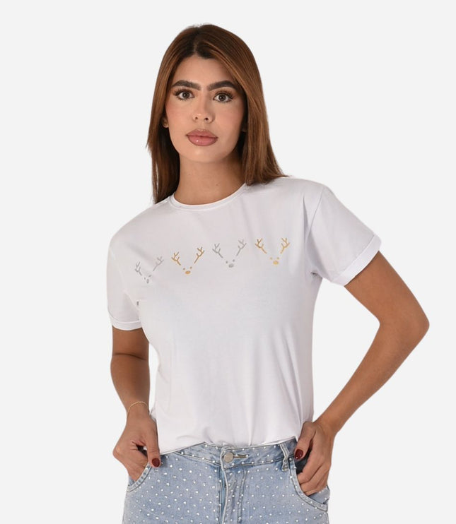 Camiseta Navideña Dama Ref. 70202-032
