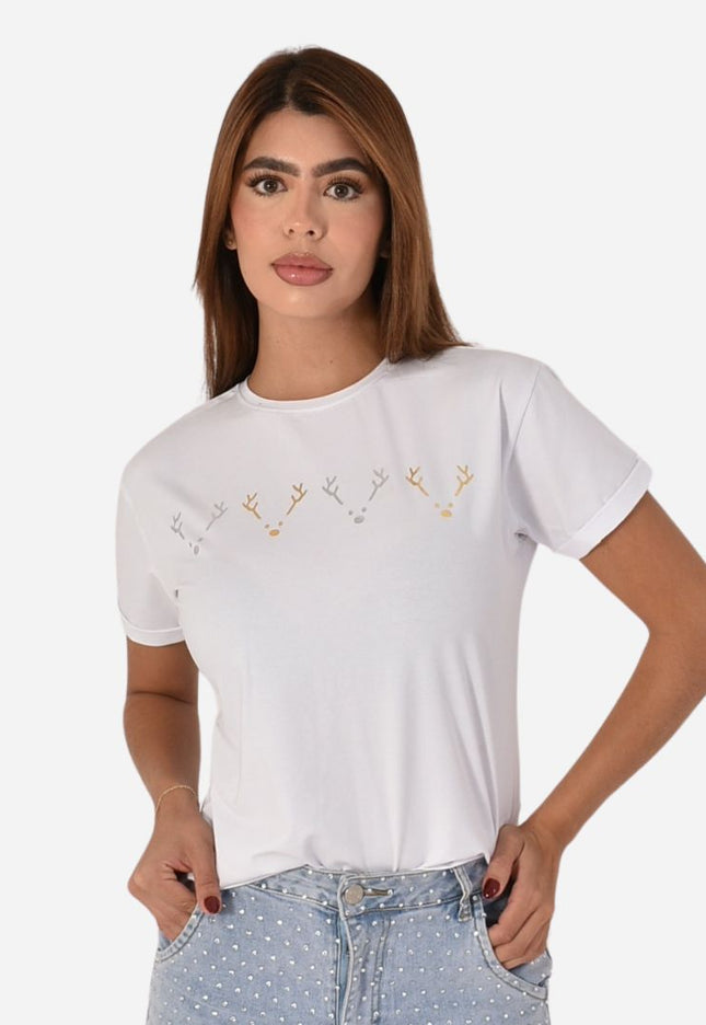 Camiseta Navideña Dama Ref. 70202-032