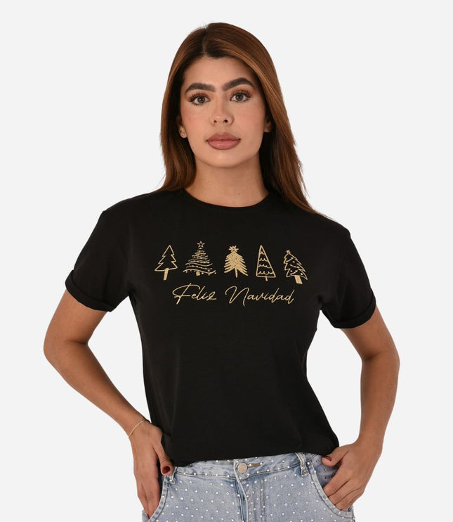 Camiseta Navideña Dama Ref. 70202-034