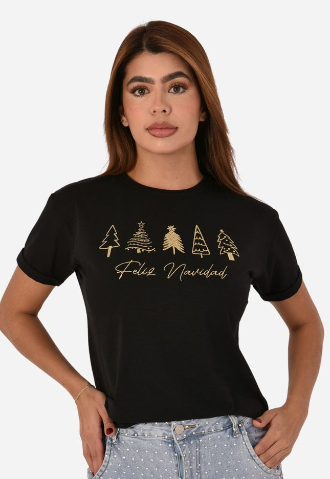 Camiseta Navideña Dama Ref. 70202-034