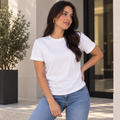 Camiseta Básica de dama estilo guardapolvo en Tela Fría Ref. 70202