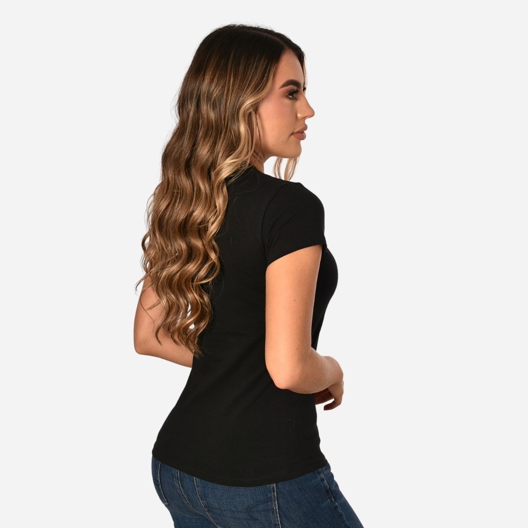 Camiseta de Dama Básica Slim Fit en Tela Fria Ref. 70203