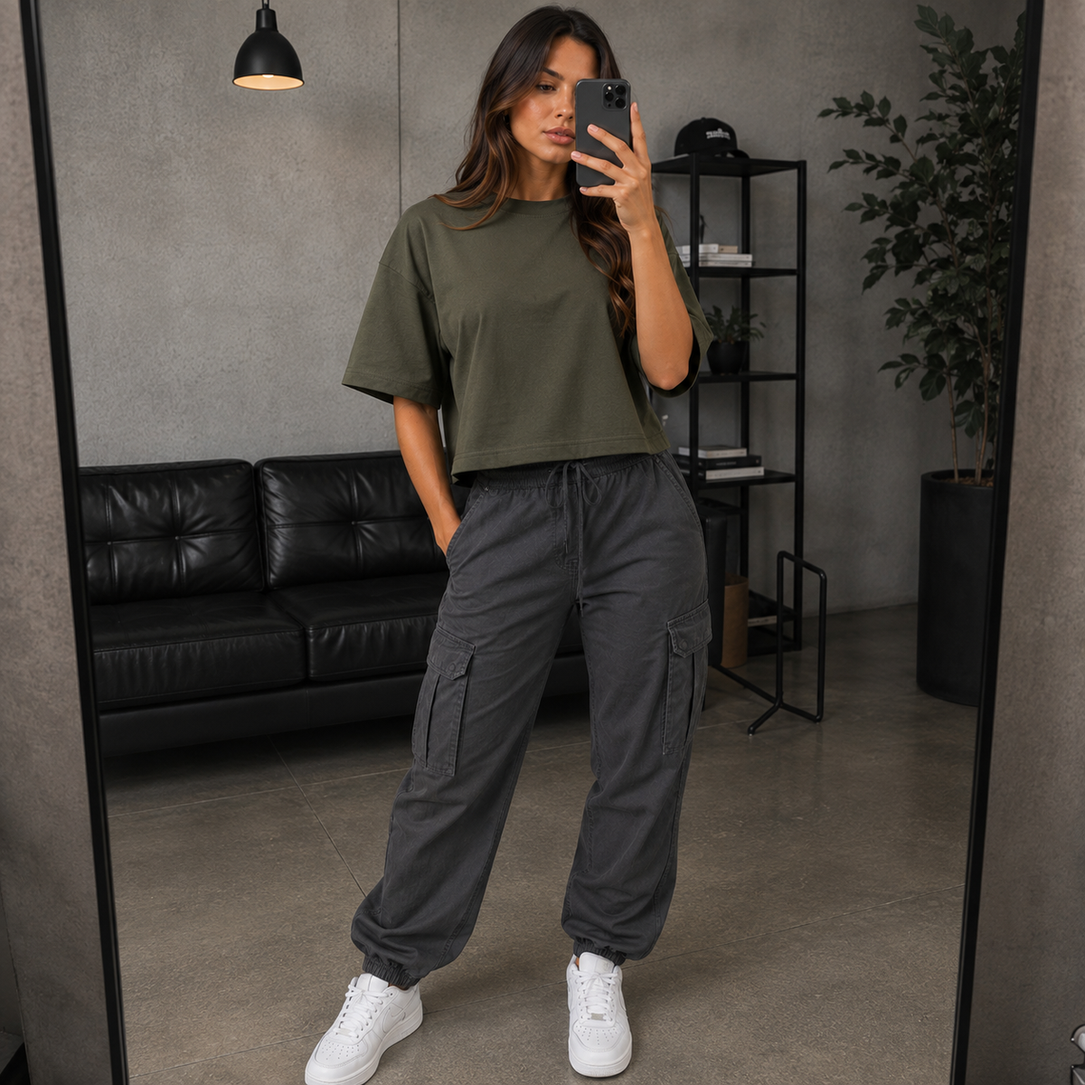 Camiseta De Dama Semi-Oversized Tela Malluma Ref. 70214