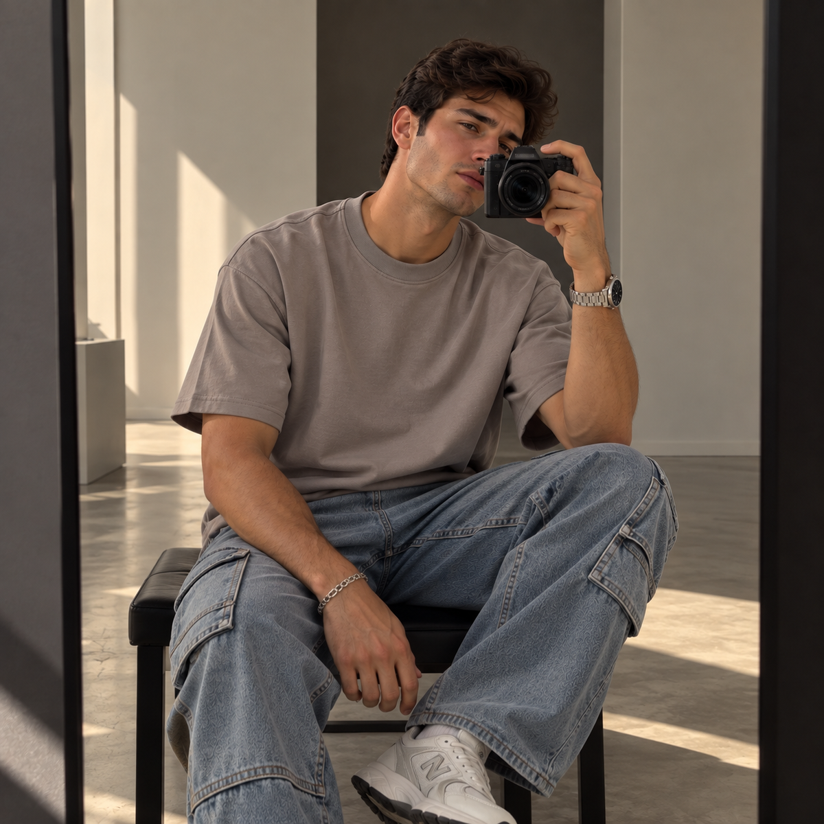 Camiseta Básica Molde Semi-Oversized Tela jersey 350 algodon  Ref. 70215
