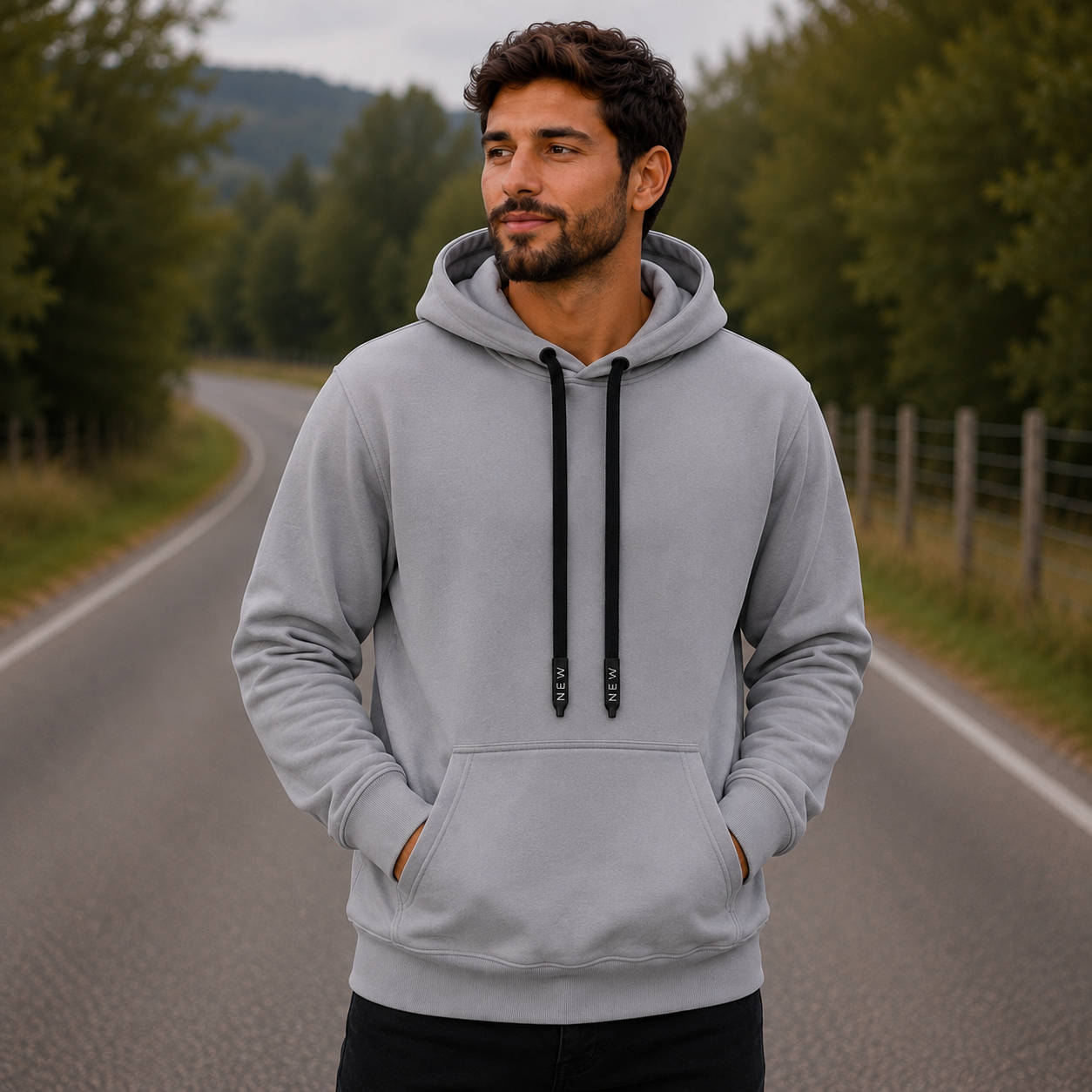 Hoodie Sin Marca Unisex en tela Burda Fría Ref. 76001
