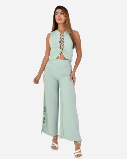 Conjunto De Dama Chaleco + Pantalon Ref. AM-2025