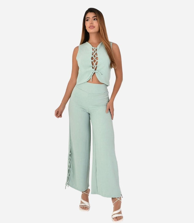 Conjunto De Dama Chaleco + Pantalon Ref. AM-2025