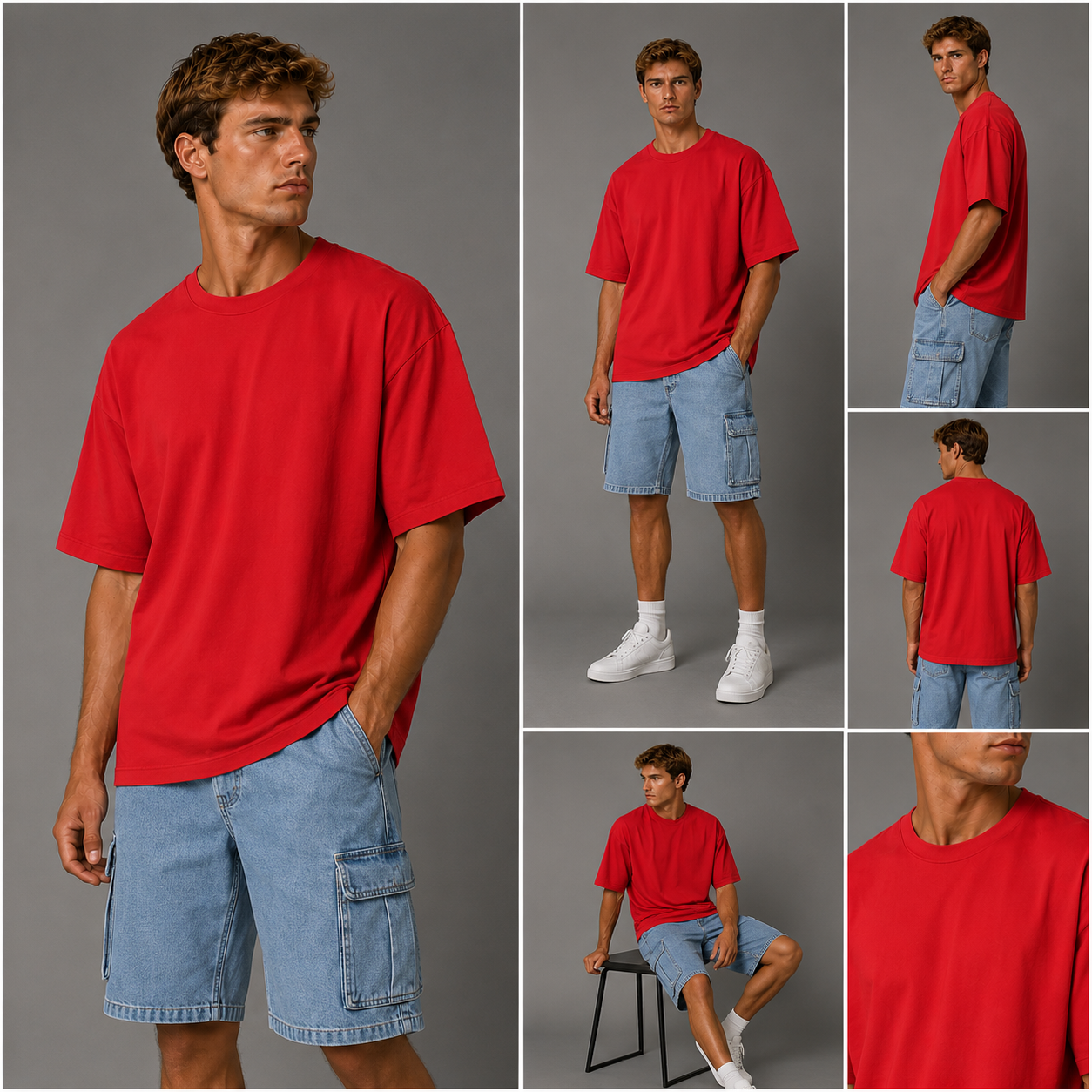 Pack Camisetas Básica Oversized en Tela Fría Ref. 70200
