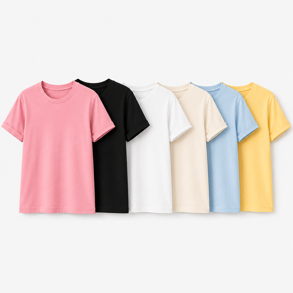 Pack Camiseta Básica de dama estilo guardapolvo en Tela Fría Ref. 70202