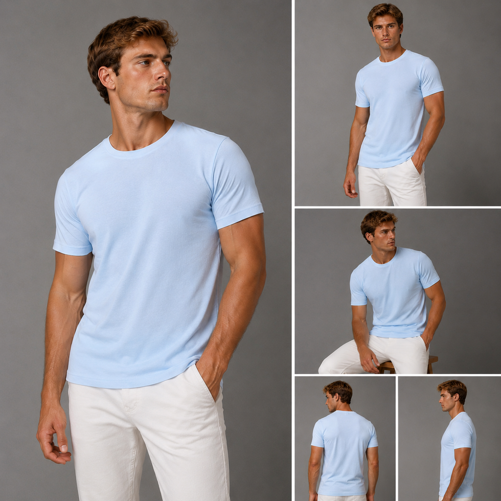 Pack Camisetas Básica Slim Fit Tela Fría Ref. 70141