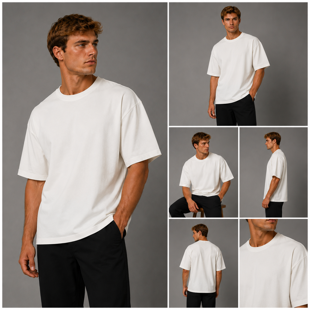 Pack Camiseta Semi-Oversize en tela Qatar Ref. 70204