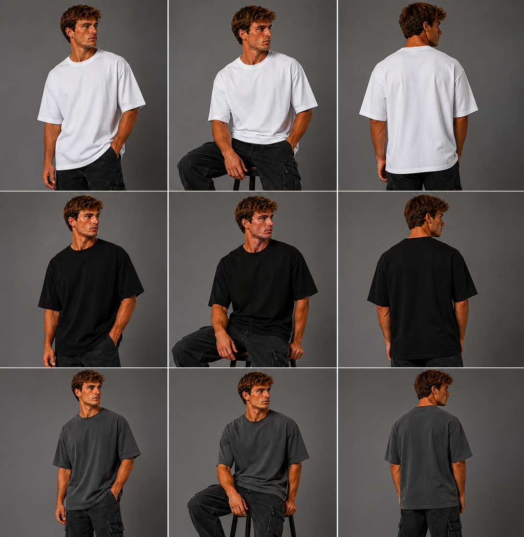 Pack Camisetas Oversized en tela Qatar Ref. 70205