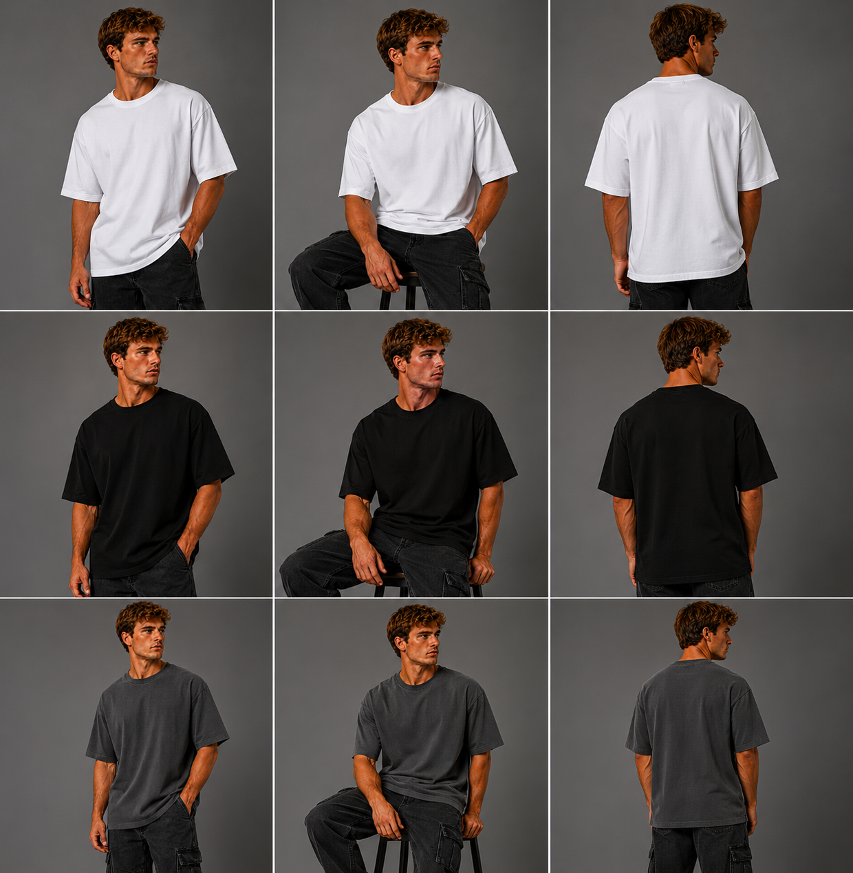 Pack Camisetas Oversized en tela Qatar Ref. 70205